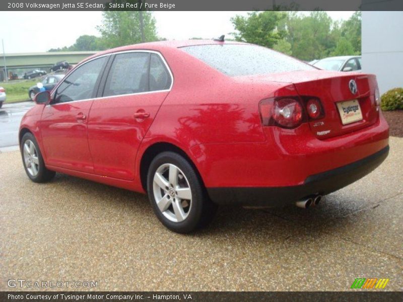 Salsa Red / Pure Beige 2008 Volkswagen Jetta SE Sedan