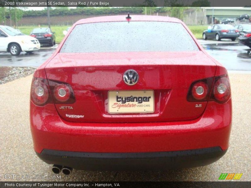 Salsa Red / Pure Beige 2008 Volkswagen Jetta SE Sedan