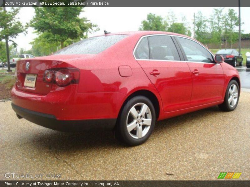 Salsa Red / Pure Beige 2008 Volkswagen Jetta SE Sedan