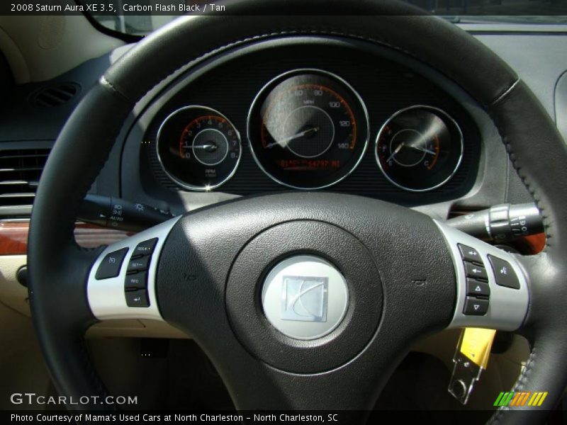 Carbon Flash Black / Tan 2008 Saturn Aura XE 3.5