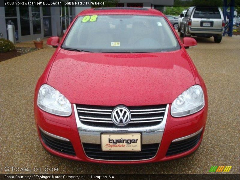 Salsa Red / Pure Beige 2008 Volkswagen Jetta SE Sedan