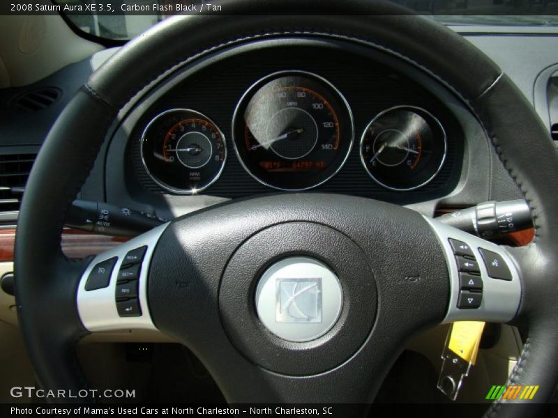 Carbon Flash Black / Tan 2008 Saturn Aura XE 3.5
