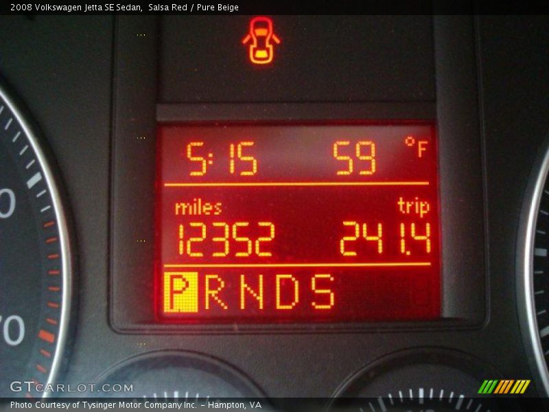 Salsa Red / Pure Beige 2008 Volkswagen Jetta SE Sedan