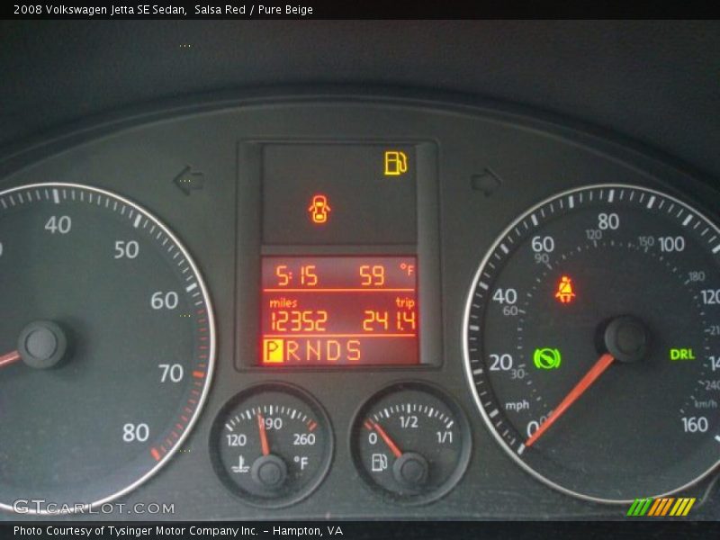 Salsa Red / Pure Beige 2008 Volkswagen Jetta SE Sedan