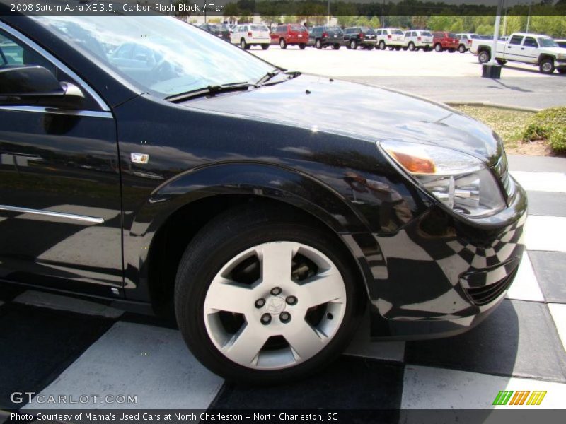 Carbon Flash Black / Tan 2008 Saturn Aura XE 3.5