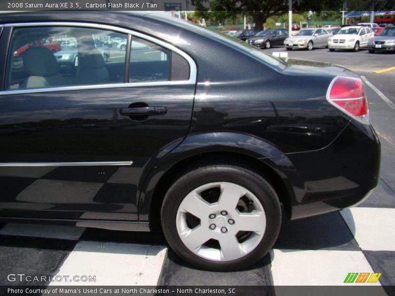 Carbon Flash Black / Tan 2008 Saturn Aura XE 3.5