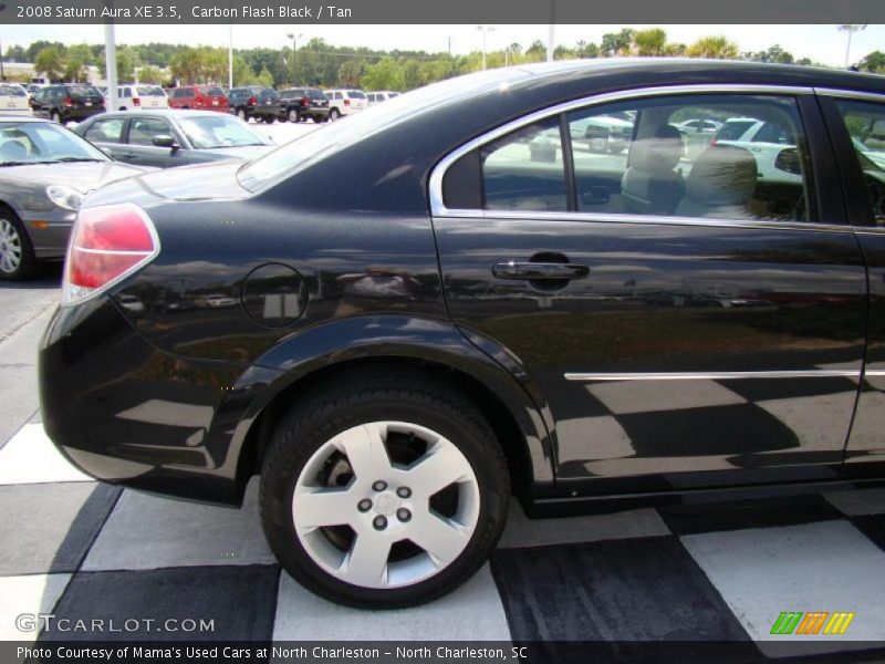 Carbon Flash Black / Tan 2008 Saturn Aura XE 3.5