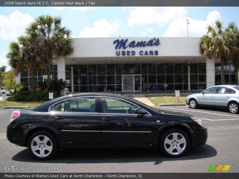 Carbon Flash Black / Tan 2008 Saturn Aura XE 3.5