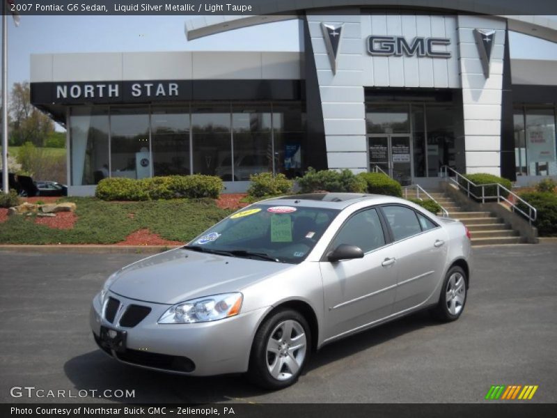 Liquid Silver Metallic / Light Taupe 2007 Pontiac G6 Sedan