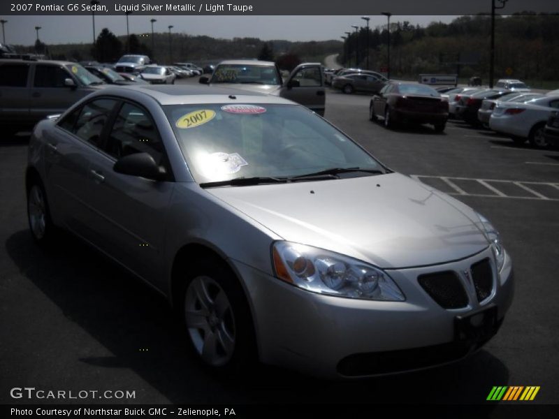 Liquid Silver Metallic / Light Taupe 2007 Pontiac G6 Sedan