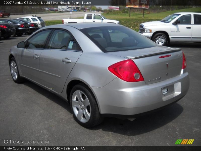 Liquid Silver Metallic / Light Taupe 2007 Pontiac G6 Sedan