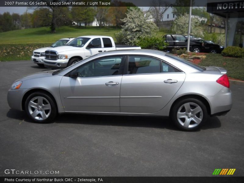 Liquid Silver Metallic / Light Taupe 2007 Pontiac G6 Sedan