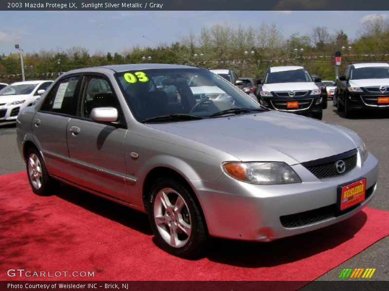 Sunlight Silver Metallic / Gray 2003 Mazda Protege LX