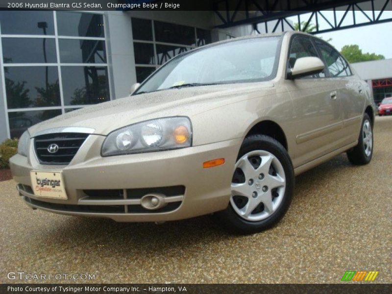 Champagne Beige / Beige 2006 Hyundai Elantra GLS Sedan