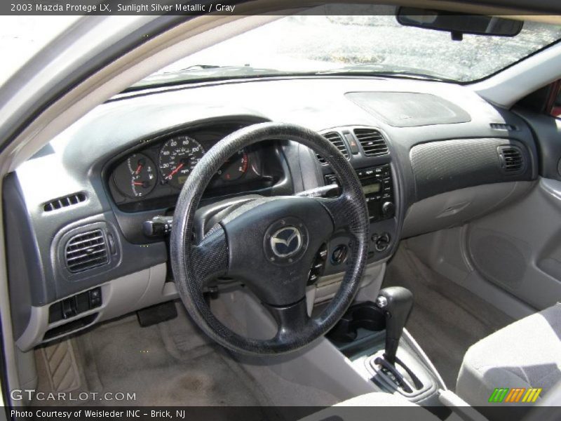 Sunlight Silver Metallic / Gray 2003 Mazda Protege LX