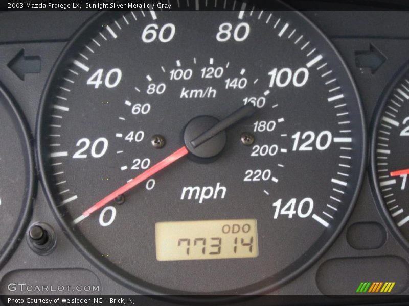 Sunlight Silver Metallic / Gray 2003 Mazda Protege LX