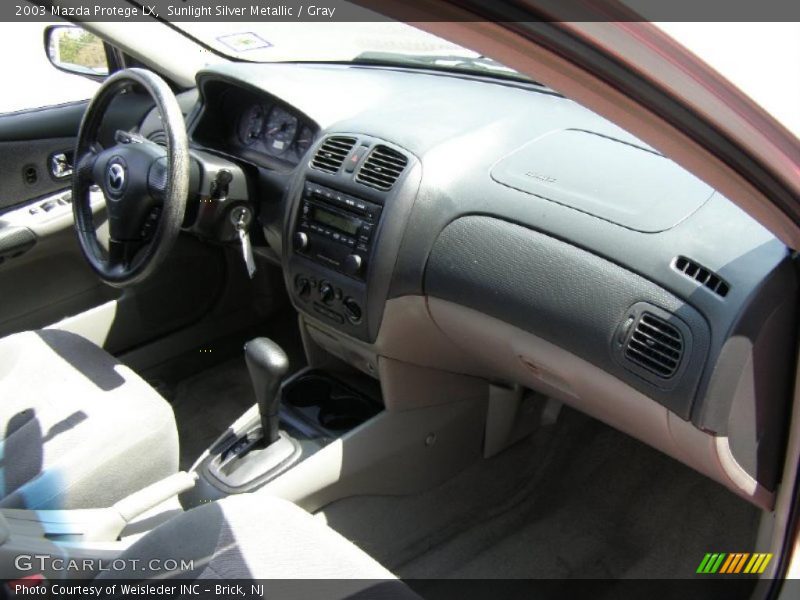 Sunlight Silver Metallic / Gray 2003 Mazda Protege LX