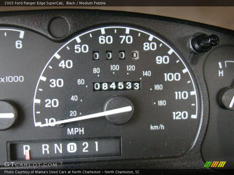 Black / Medium Pebble 2003 Ford Ranger Edge SuperCab