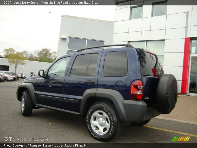Midnight Blue Pearl / Medium Slate Gray 2007 Jeep Liberty Sport