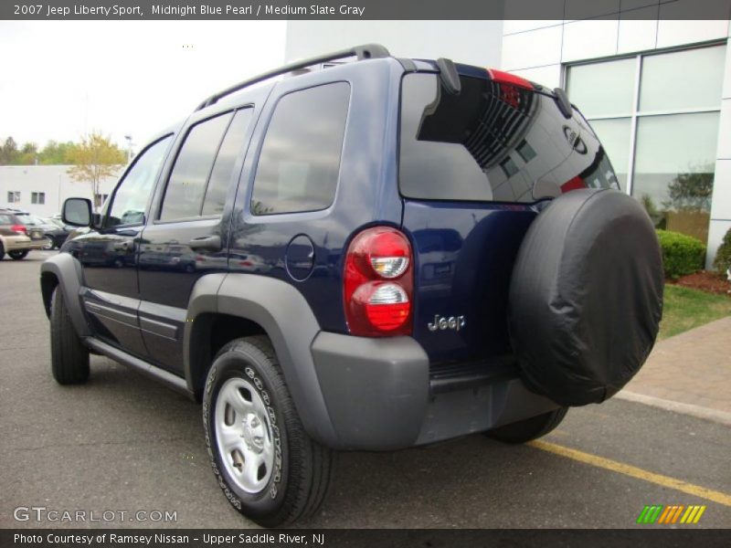 Midnight Blue Pearl / Medium Slate Gray 2007 Jeep Liberty Sport