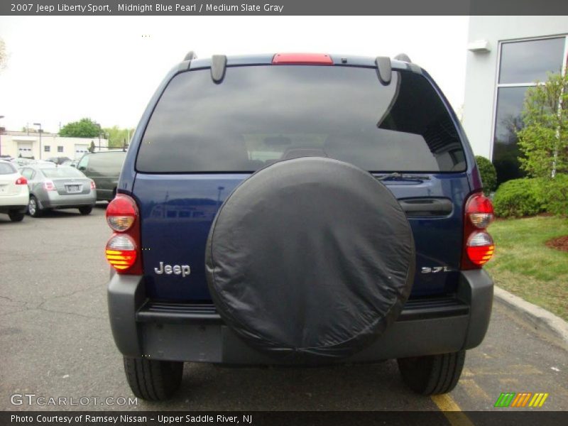Midnight Blue Pearl / Medium Slate Gray 2007 Jeep Liberty Sport
