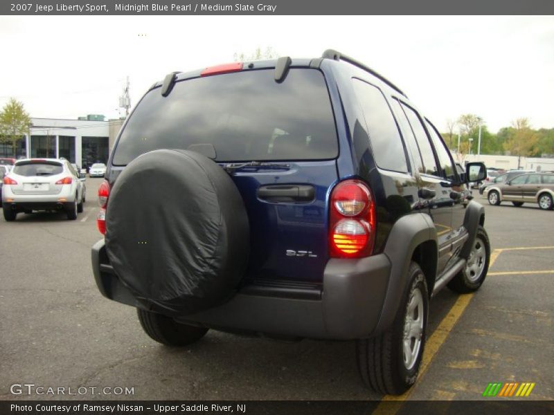 Midnight Blue Pearl / Medium Slate Gray 2007 Jeep Liberty Sport