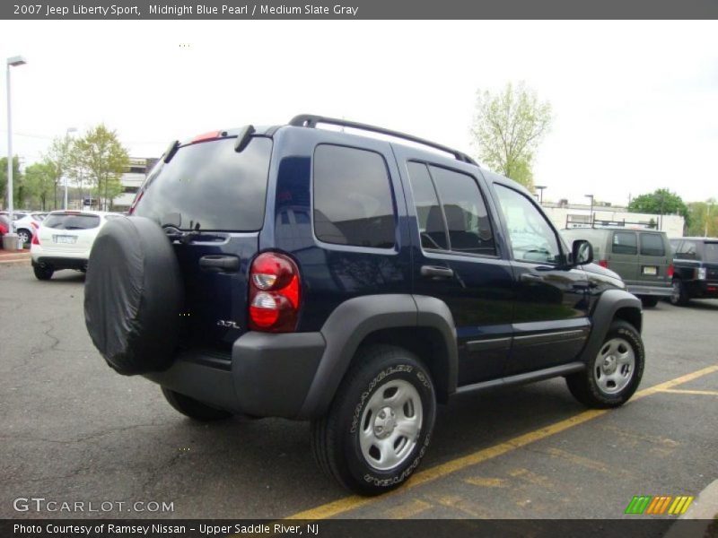 Midnight Blue Pearl / Medium Slate Gray 2007 Jeep Liberty Sport