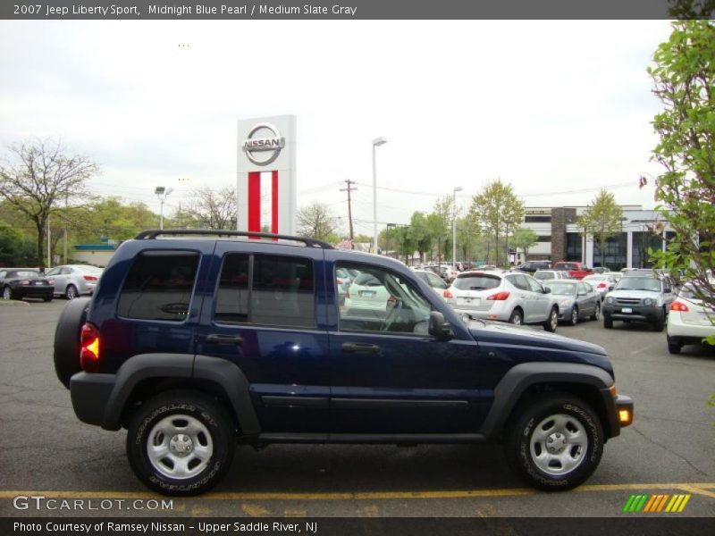 Midnight Blue Pearl / Medium Slate Gray 2007 Jeep Liberty Sport