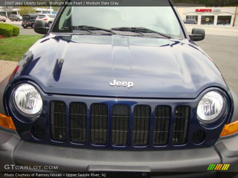 Midnight Blue Pearl / Medium Slate Gray 2007 Jeep Liberty Sport
