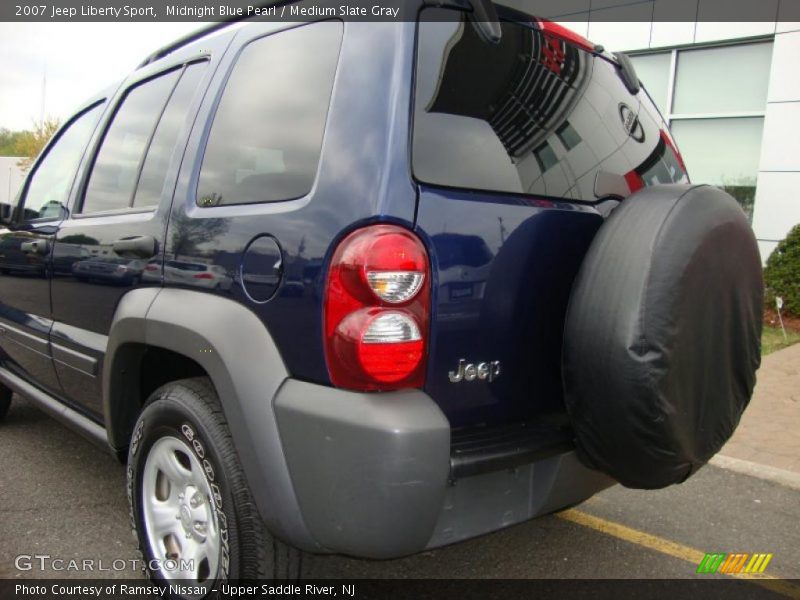 Midnight Blue Pearl / Medium Slate Gray 2007 Jeep Liberty Sport