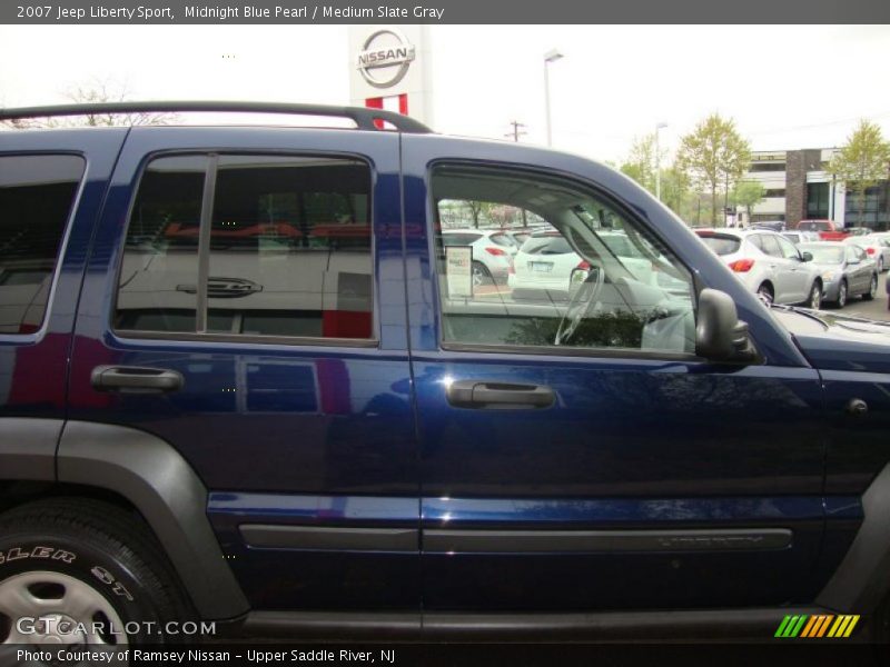 Midnight Blue Pearl / Medium Slate Gray 2007 Jeep Liberty Sport