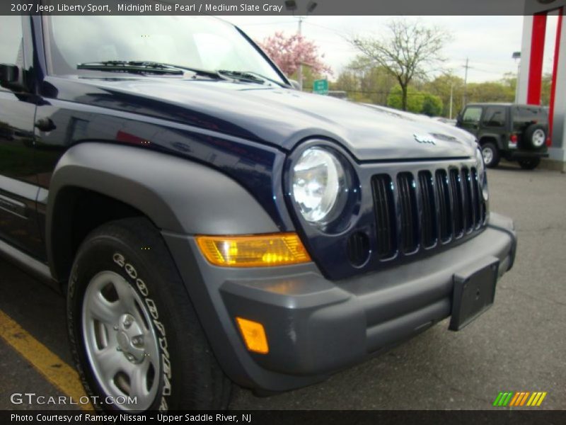 Midnight Blue Pearl / Medium Slate Gray 2007 Jeep Liberty Sport