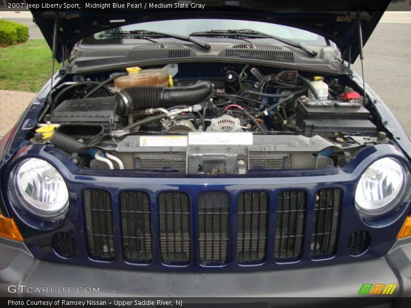 Midnight Blue Pearl / Medium Slate Gray 2007 Jeep Liberty Sport