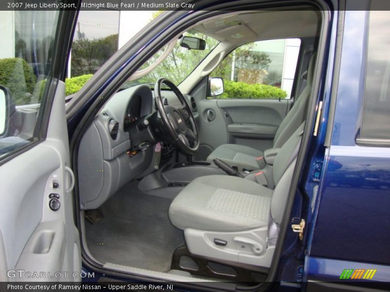 Midnight Blue Pearl / Medium Slate Gray 2007 Jeep Liberty Sport