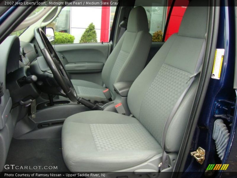 Midnight Blue Pearl / Medium Slate Gray 2007 Jeep Liberty Sport
