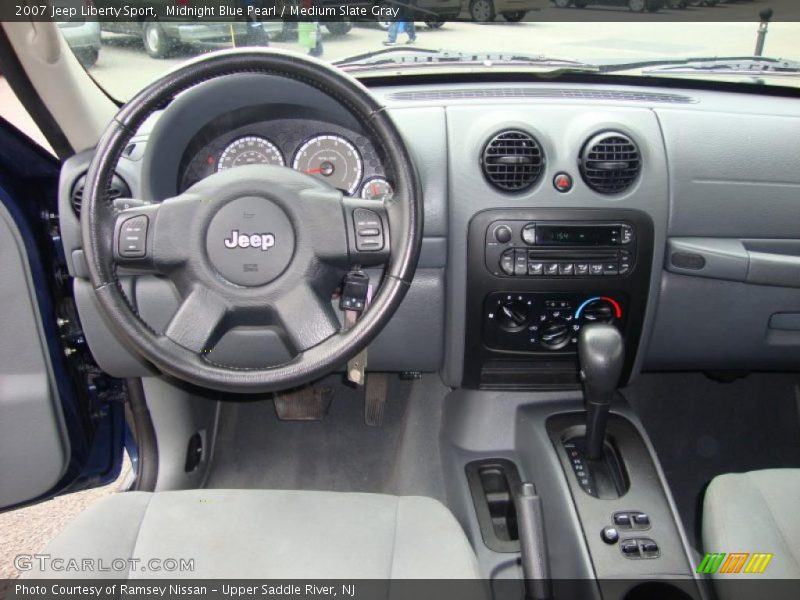 Midnight Blue Pearl / Medium Slate Gray 2007 Jeep Liberty Sport