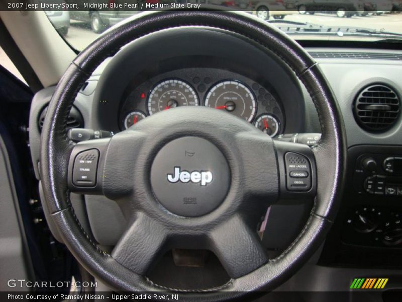 Midnight Blue Pearl / Medium Slate Gray 2007 Jeep Liberty Sport