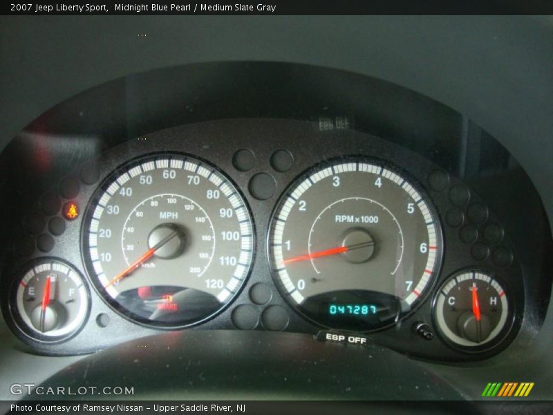 Midnight Blue Pearl / Medium Slate Gray 2007 Jeep Liberty Sport