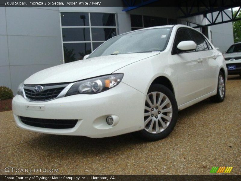 Aspen White / Ivory 2008 Subaru Impreza 2.5i Sedan