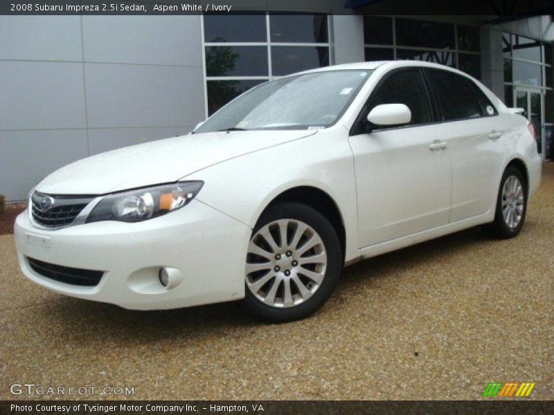Aspen White / Ivory 2008 Subaru Impreza 2.5i Sedan