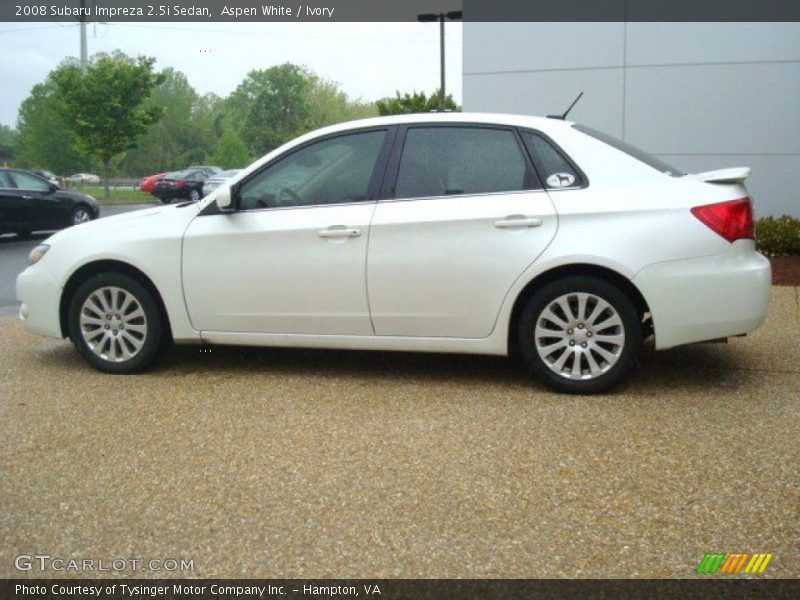 Aspen White / Ivory 2008 Subaru Impreza 2.5i Sedan