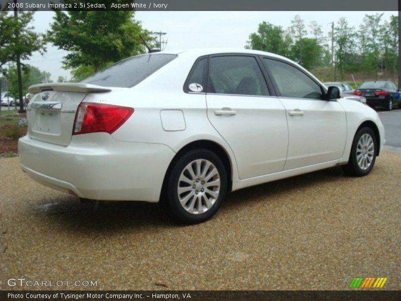Aspen White / Ivory 2008 Subaru Impreza 2.5i Sedan