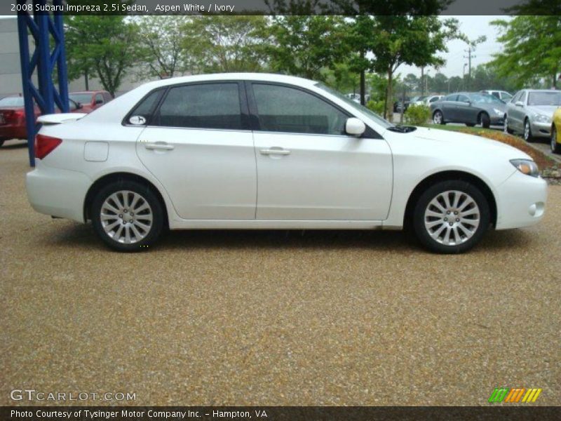 Aspen White / Ivory 2008 Subaru Impreza 2.5i Sedan