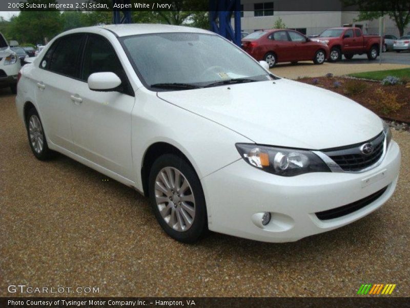 Aspen White / Ivory 2008 Subaru Impreza 2.5i Sedan
