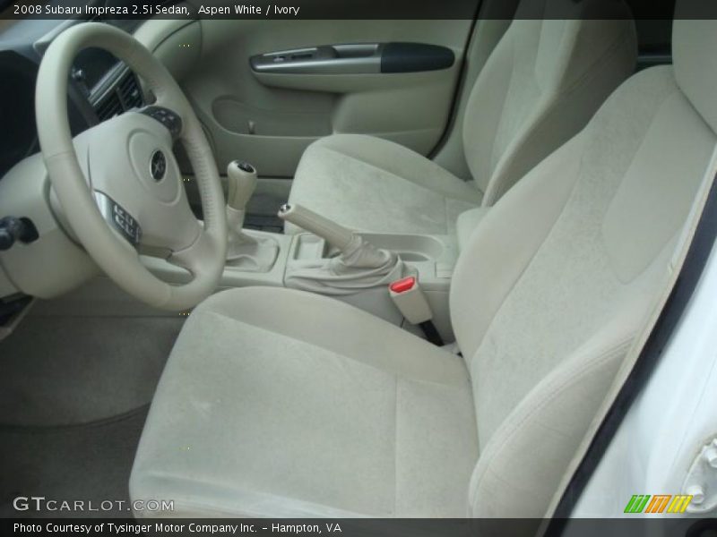 Aspen White / Ivory 2008 Subaru Impreza 2.5i Sedan