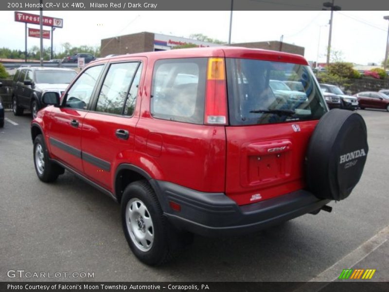 Milano Red / Dark Gray 2001 Honda CR-V LX 4WD