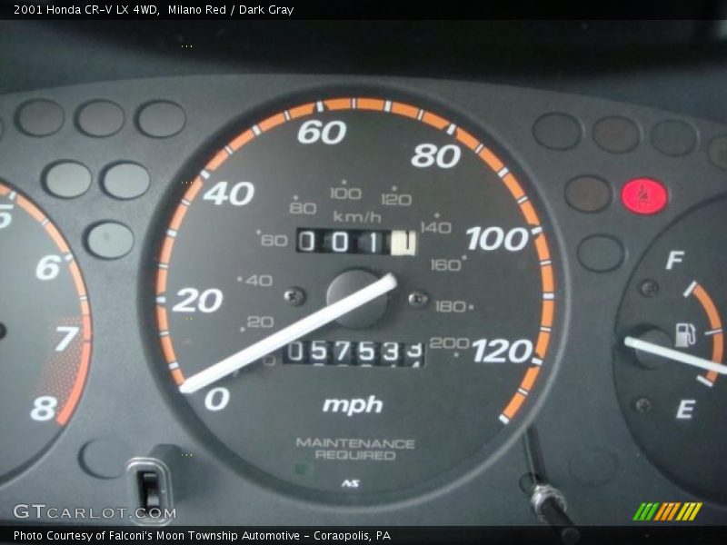 Milano Red / Dark Gray 2001 Honda CR-V LX 4WD