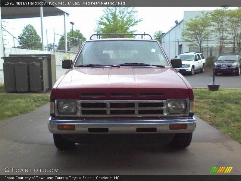 Red Pearl Metallic / Red 1991 Nissan Hardbody Truck Regular Cab