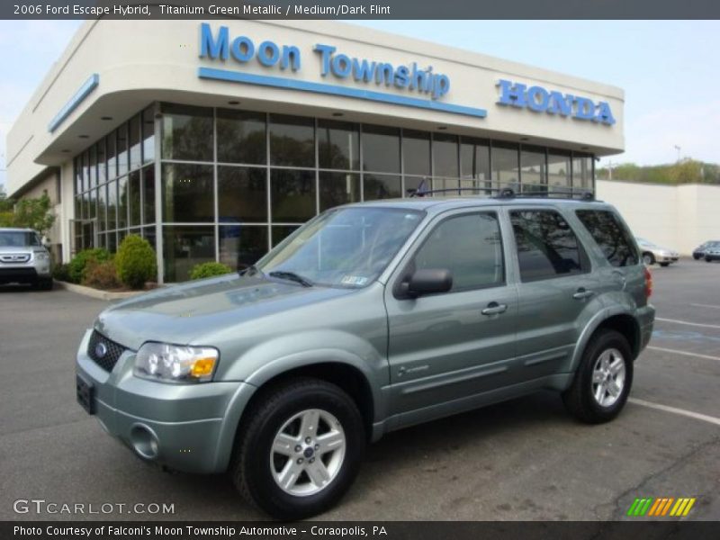 Titanium Green Metallic / Medium/Dark Flint 2006 Ford Escape Hybrid