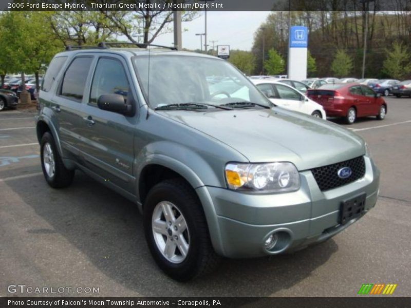 Titanium Green Metallic / Medium/Dark Flint 2006 Ford Escape Hybrid